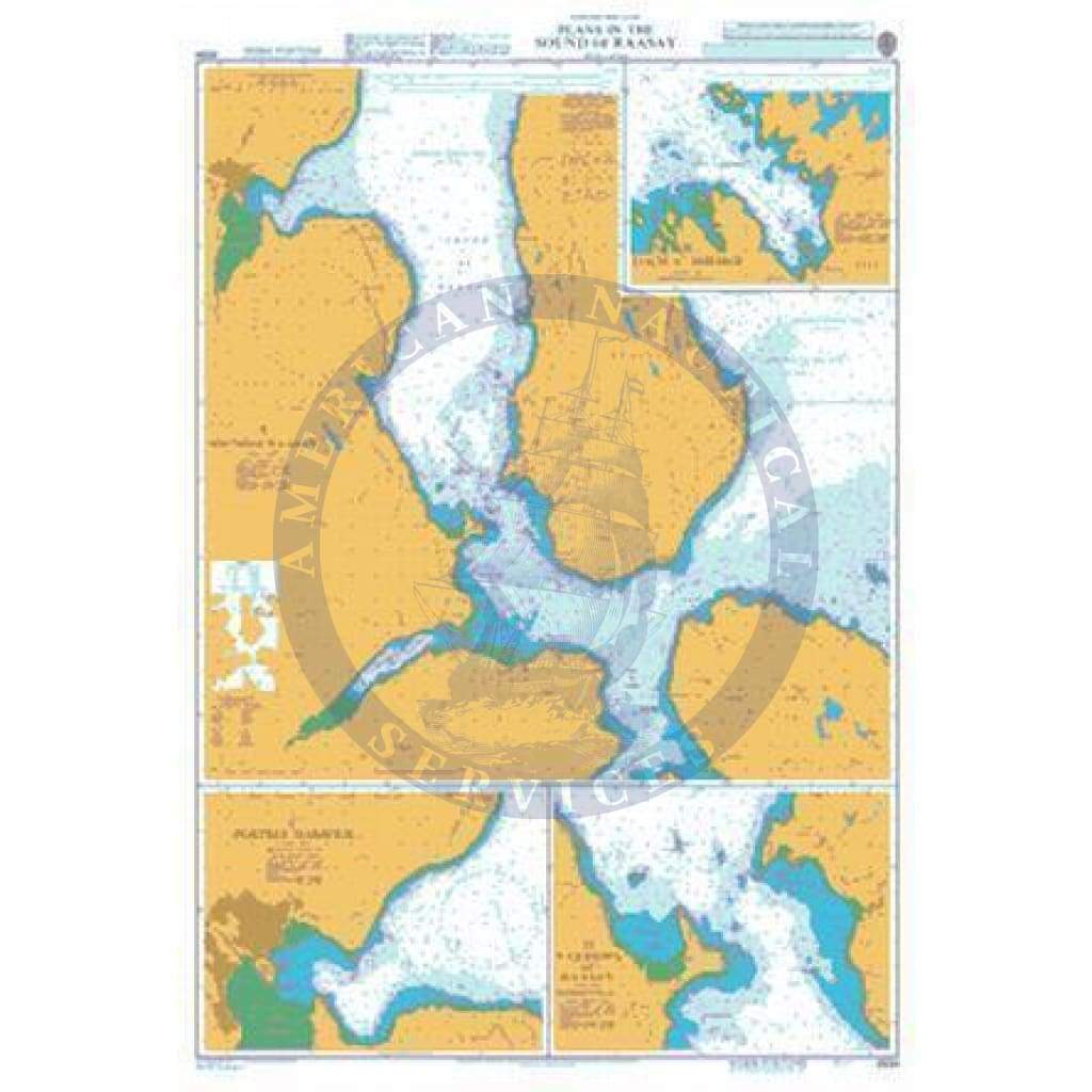 British Admiralty Nautical Chart 2534: Plans in the Sound of Raasay
