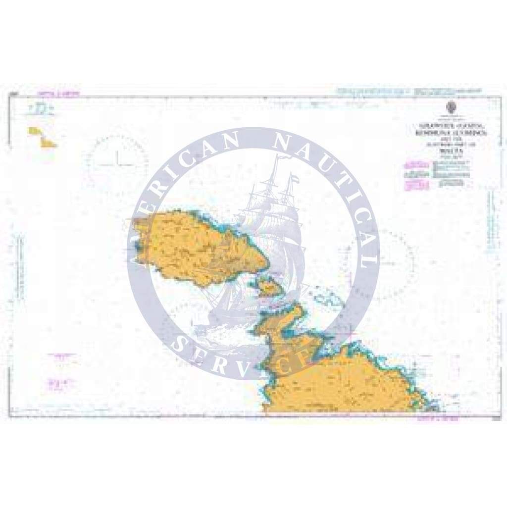 British Admiralty Nautical Chart 2537: Ghawdex (Gozo)- Kemmuna (Comino) and the Northern Part of Malta