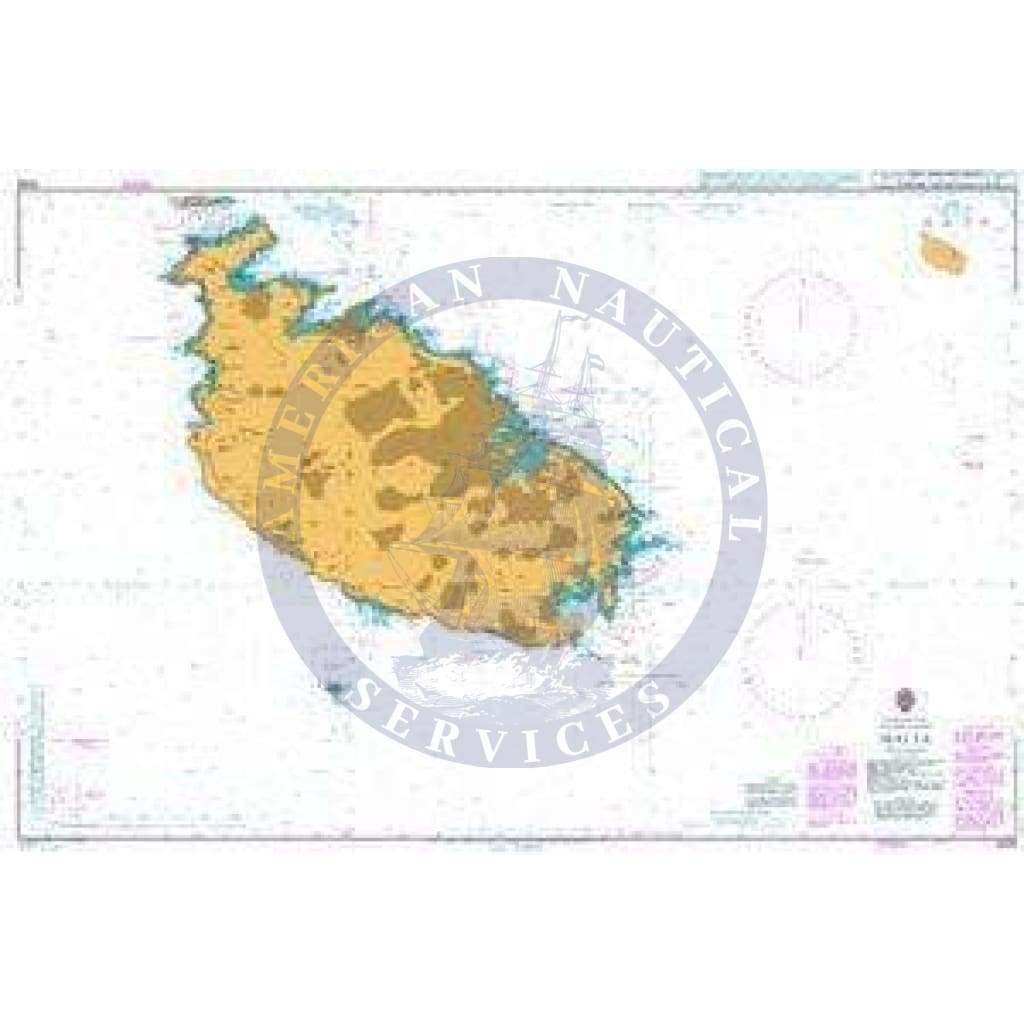 British Admiralty Nautical Chart 2538: Malta