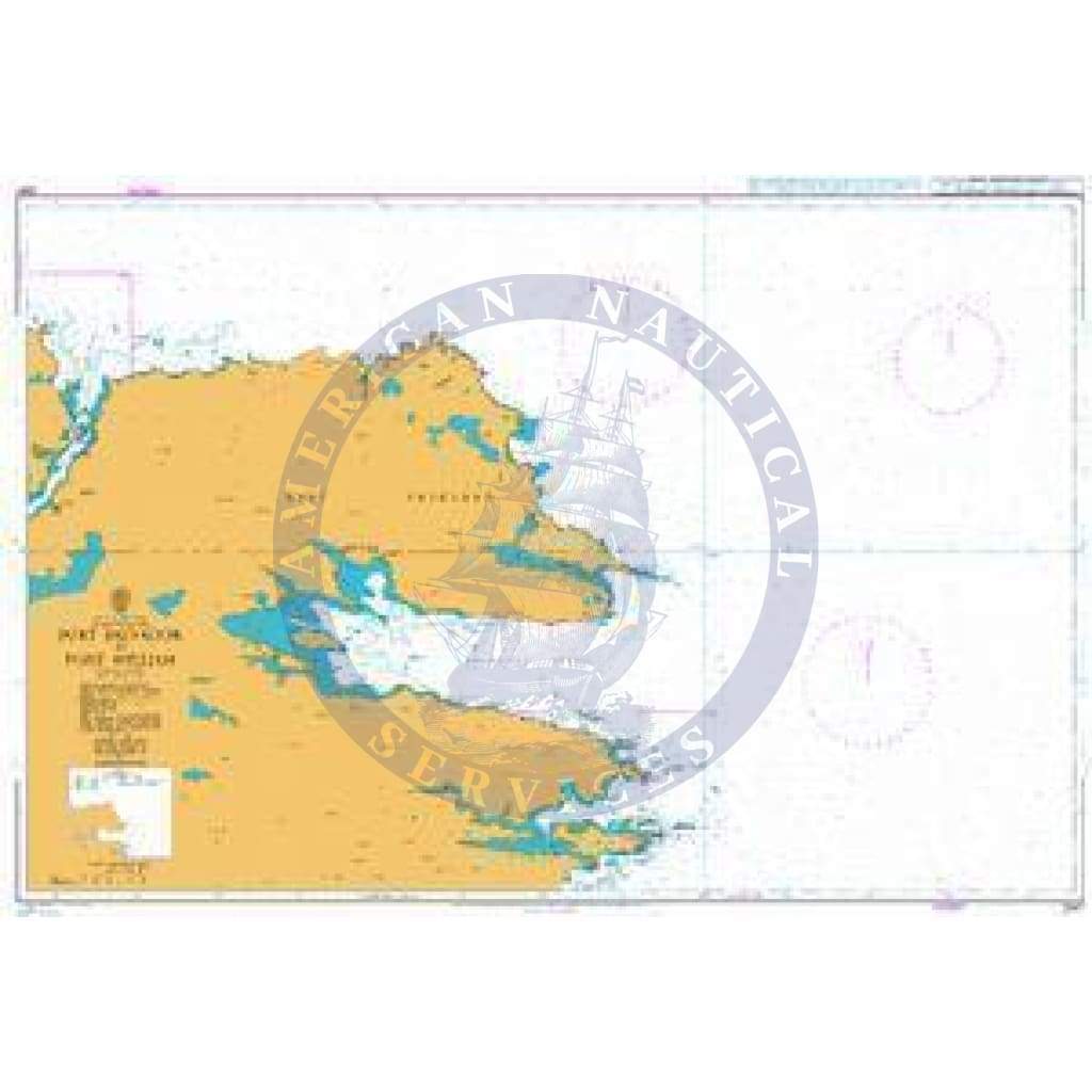British Admiralty Nautical Chart  2547: Port Salvador to Port William