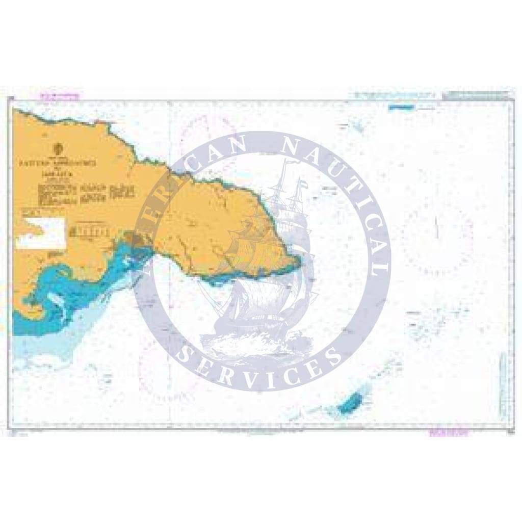 British Admiralty Nautical Chart  255: Eastern Approaches to Jamaica