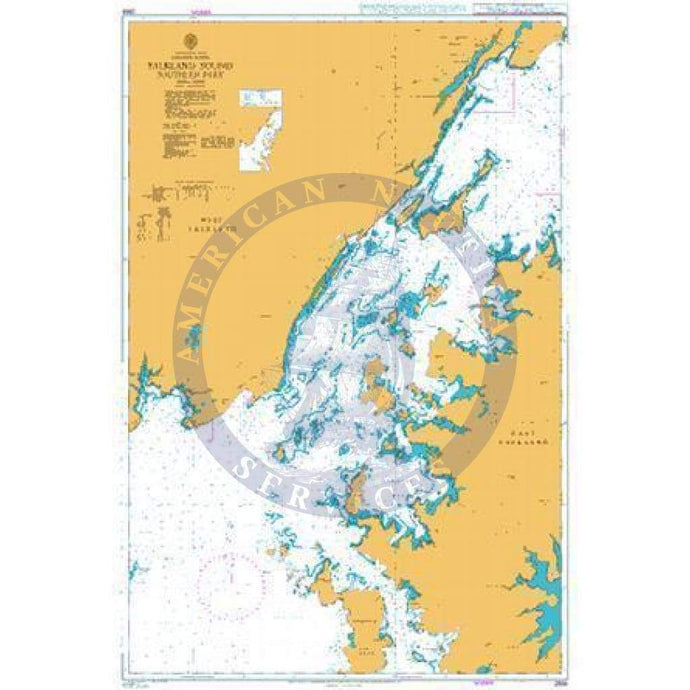 British Admiralty Nautical Chart  2559: Falkland Sound Southern Part