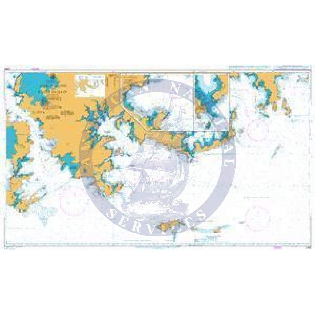 British Admiralty Nautical Chart  2560: Lively Sound to Eagle Passage