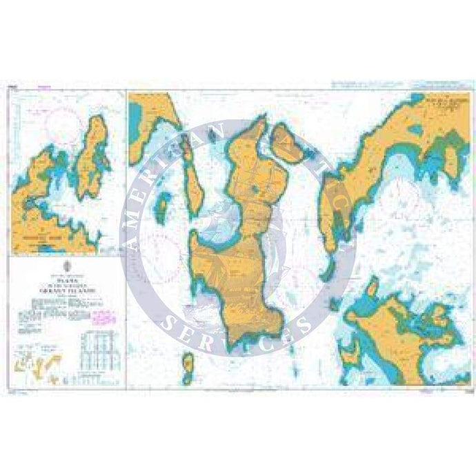 British Admiralty Nautical Chart   2562: Plans in the Northern Orkney Islands