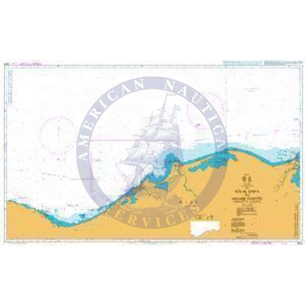 British Admiralty Nautical Chart  2574: Ras el Dab'a to Masabb Dumyat (Damietta Mouth)
