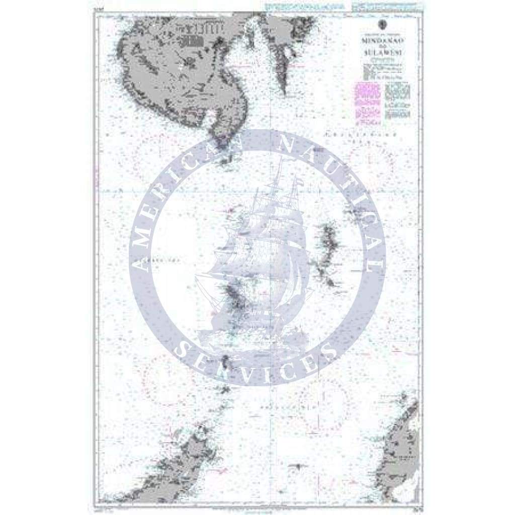 British Admiralty Nautical Chart  2575: Mindanao to Sulawesi