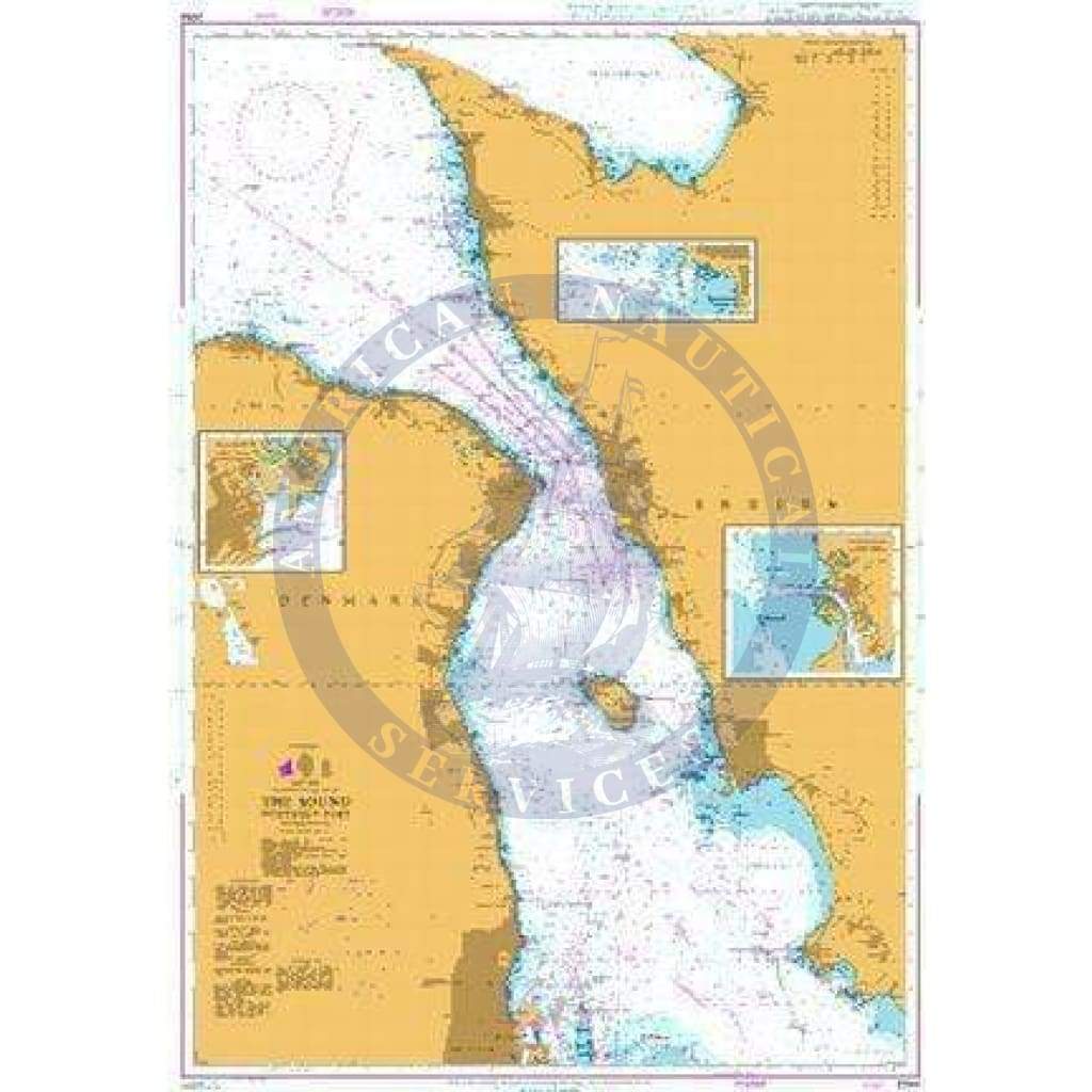 British Admiralty Nautical Chart 2594: Entrance to the Baltic, The Sound, Northern Part