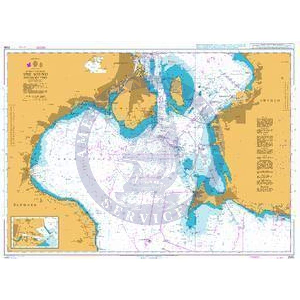 British Admiralty Nautical Chart 2595: Entrance to the Baltic, The Sound - Southern Part