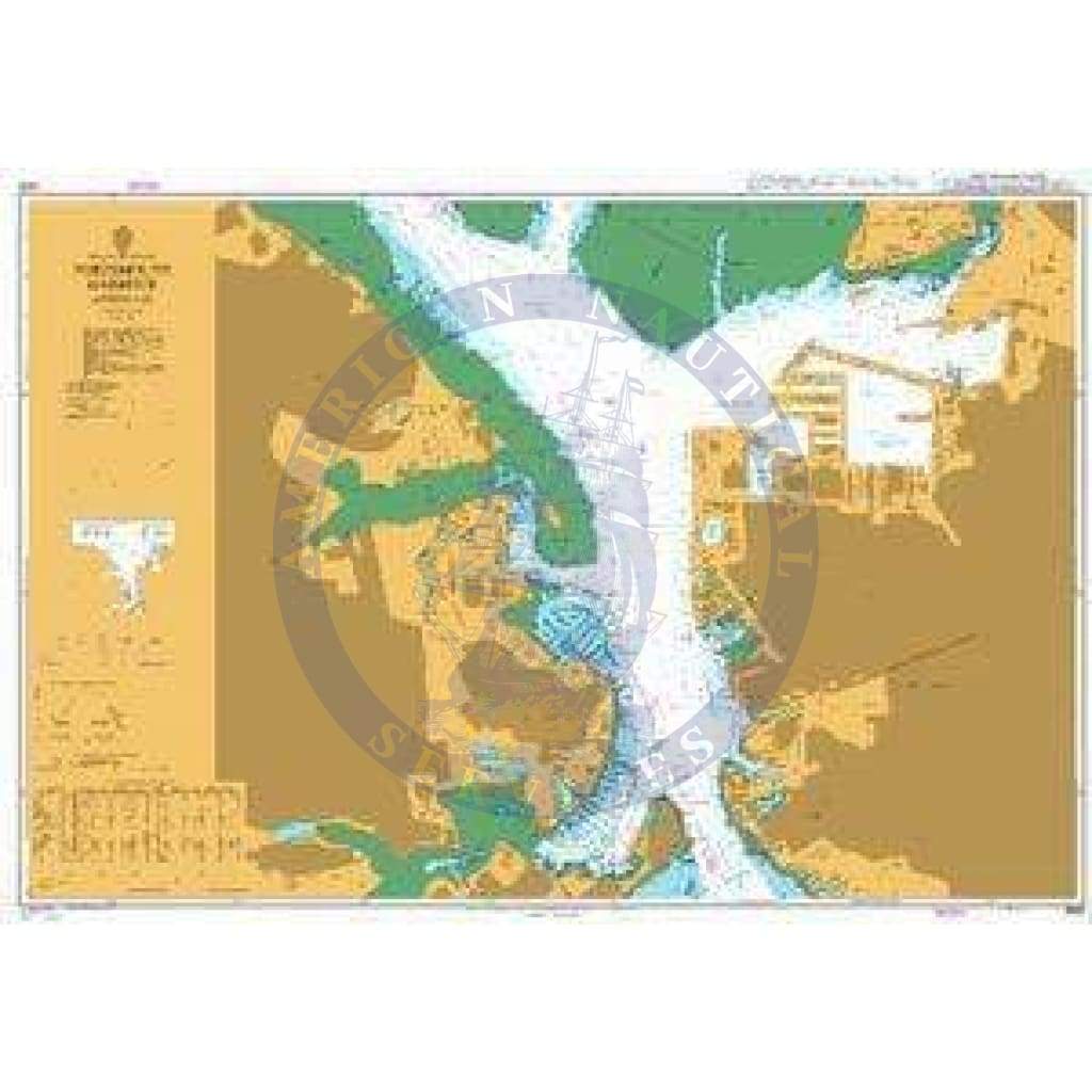 British Admiralty Nautical Chart 2629: England - South Coast, Portsmouth Harbour - Southern Part