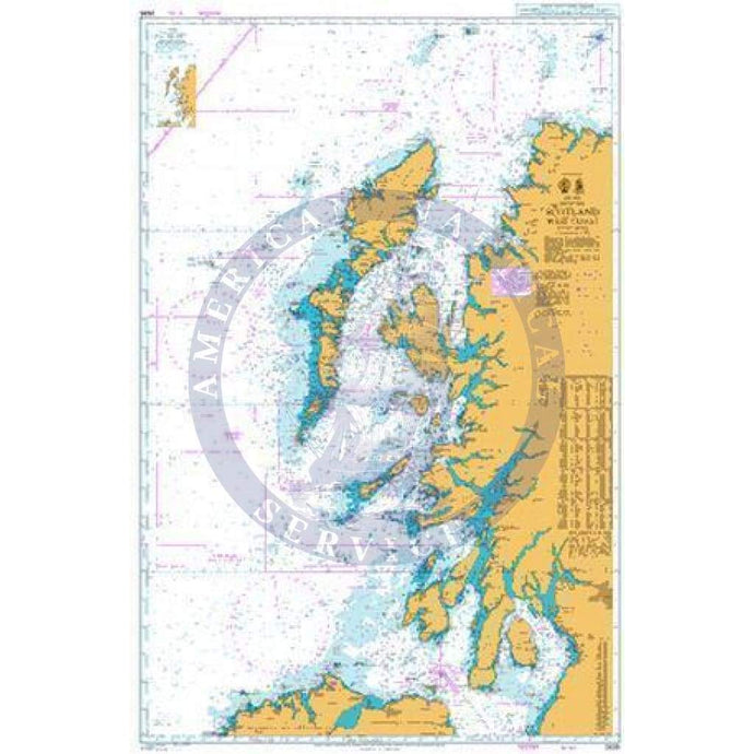 British Admiralty Nautical Chart 2635: British Isles, Scotland - West Coast