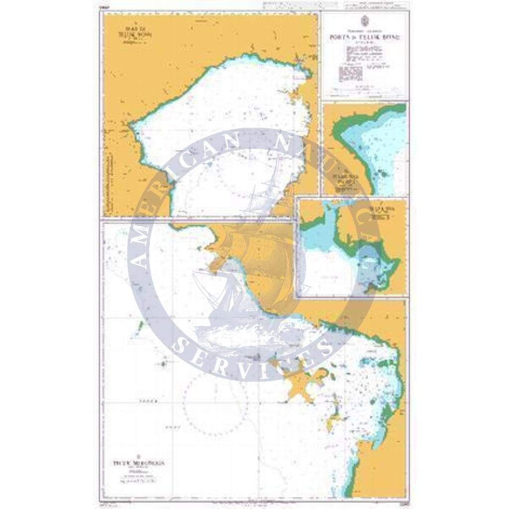 British Admiralty Nautical Chart 2640: Ports in Teluk Bone