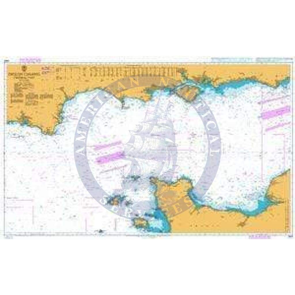 British Admiralty Nautical Chart 2656: English Channel Central Part