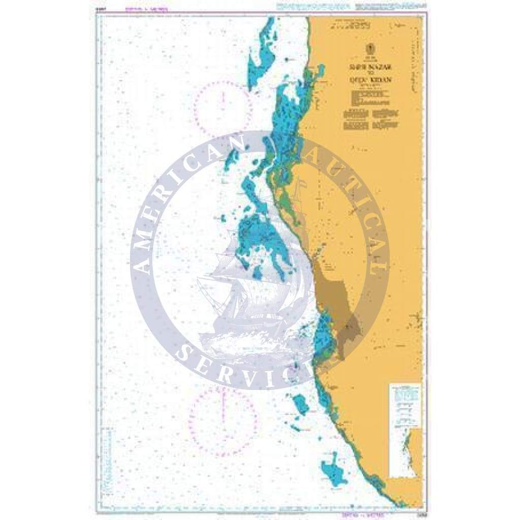British Admiralty Nautical Chart 2659: Shi`b Nazar to Qita` Kidan