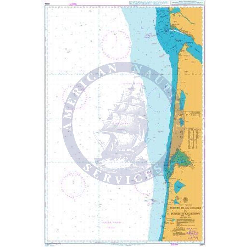 British Admiralty Nautical Chart 2664: France – West Coast, Pointe de la Coubre to Pointe d'Arcachon