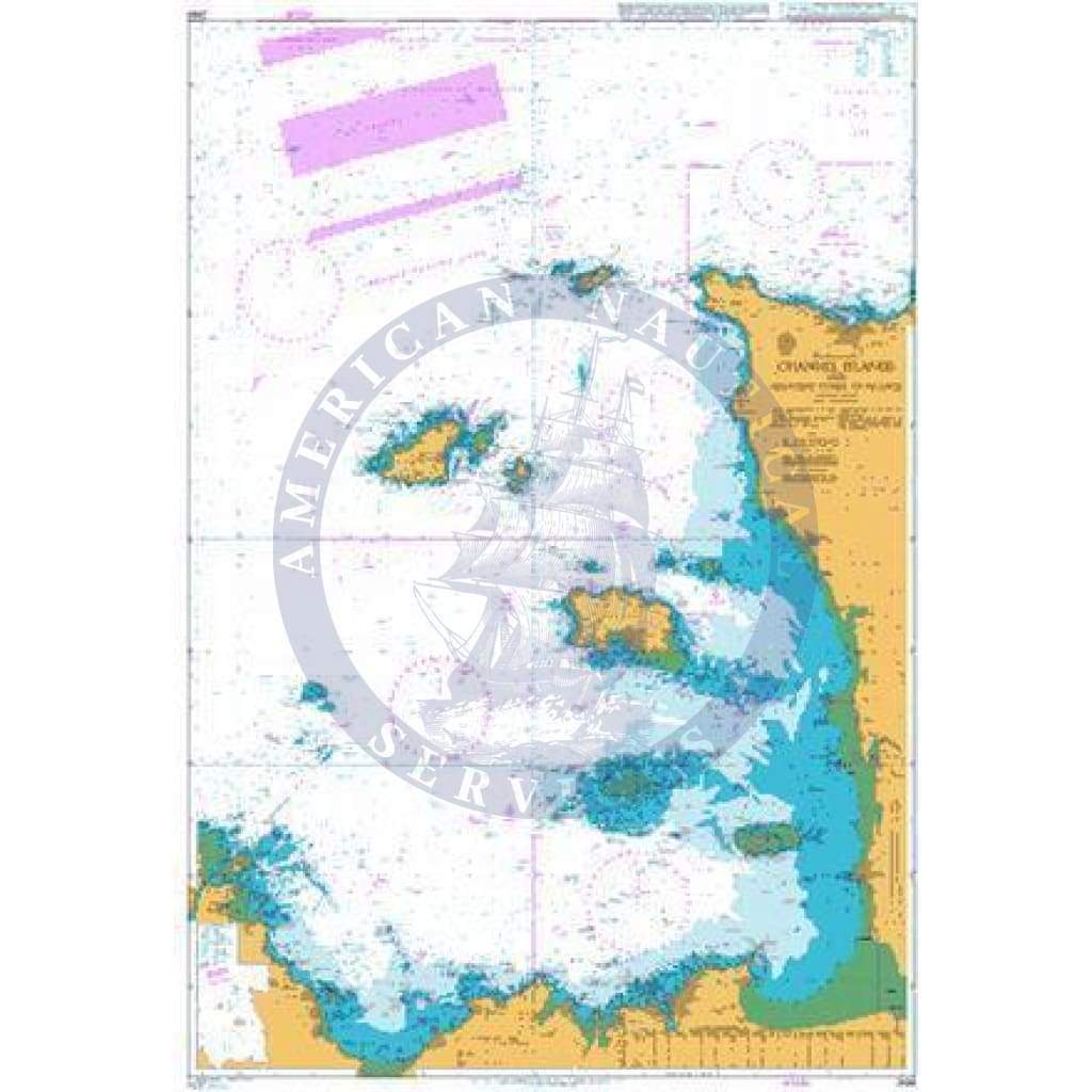 British Admiralty Nautical Chart  2669: Channel Islands and Adjacent Coast of France