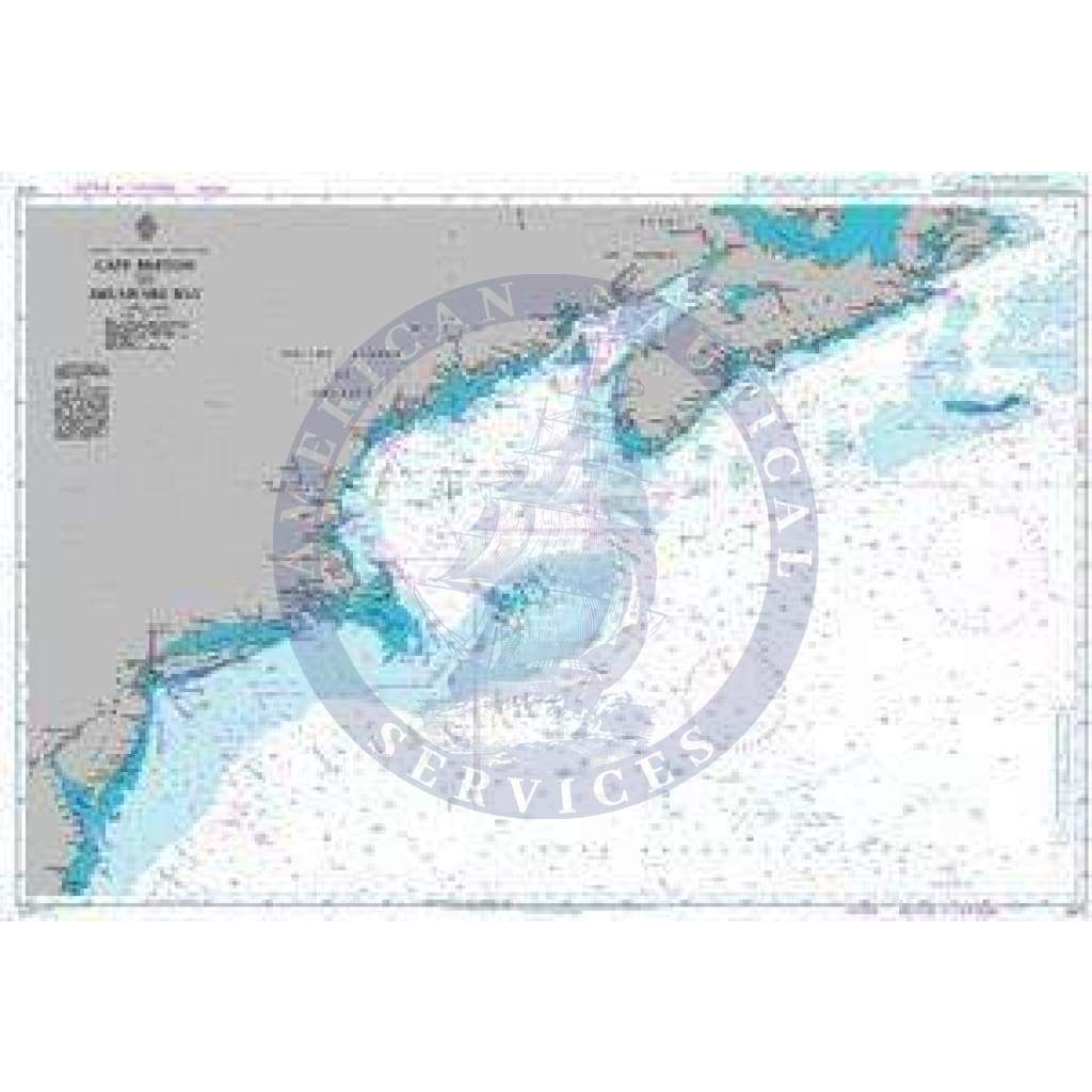 British Admiralty Nautical Chart 2670: Cape Breton to Delaware Bay