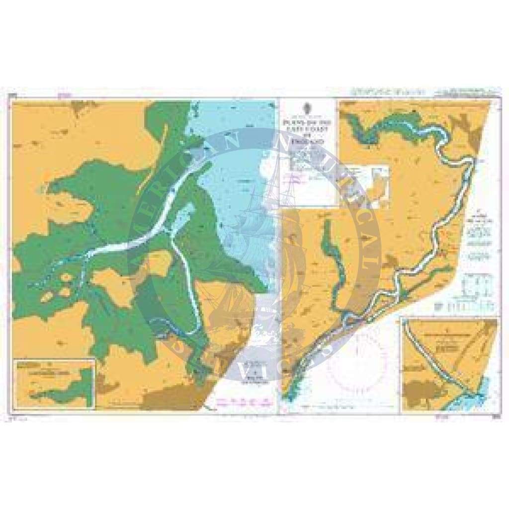 British Admiralty Nautical Chart  2695: Plans on the East Coast of England