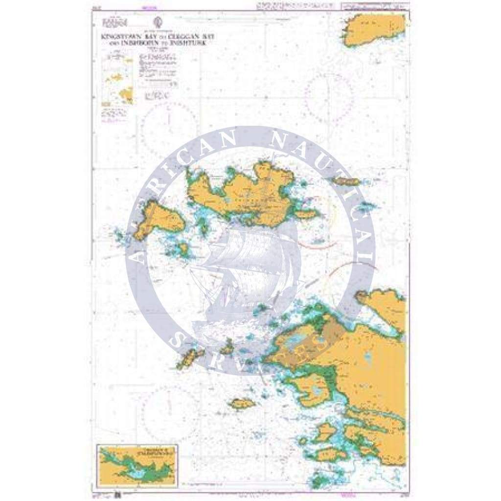 British Admiralty Nautical Chart 2707: Ireland - West Coast, Kingstown Bay to Cleggan Bay and Inishbofin to Inishturk
