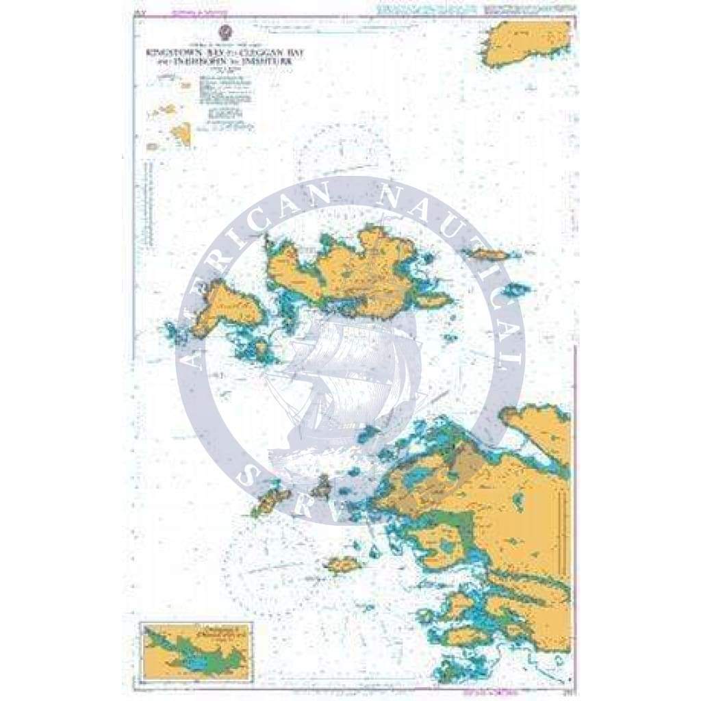 British Admiralty Nautical Chart  2707: Kingstown Bay to Cleggan Bay and Inishbofin to Inishturk