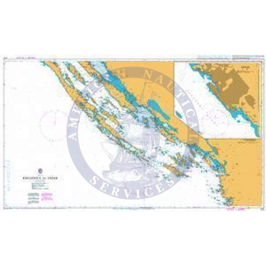 British Admiralty Nautical Chart 2711: Rogoznica to Zadar