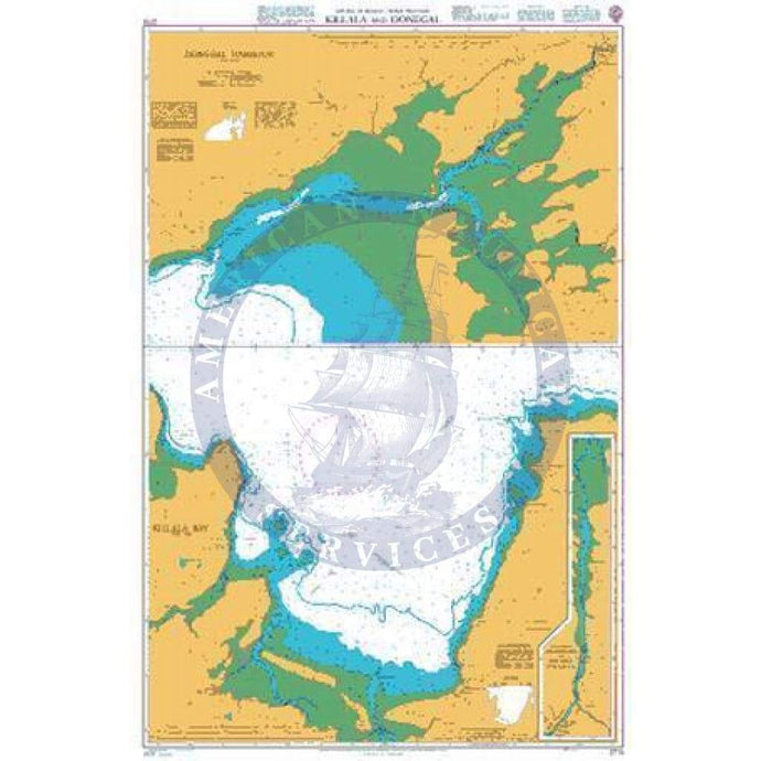 British Admiralty Nautical Chart  2715: Killala and Donegal