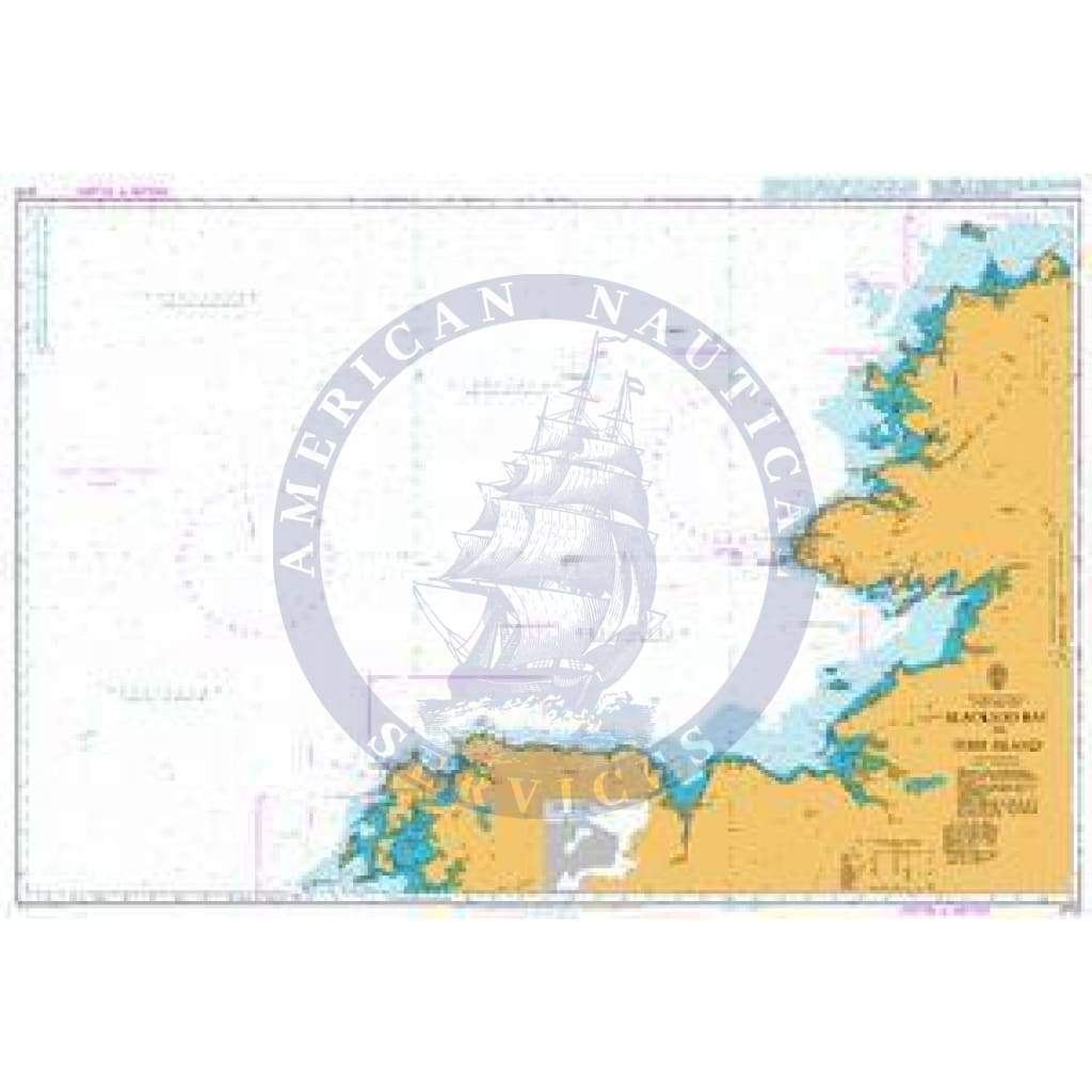 British Admiralty Nautical Chart 2725: Blacksod Bay to Tory Island