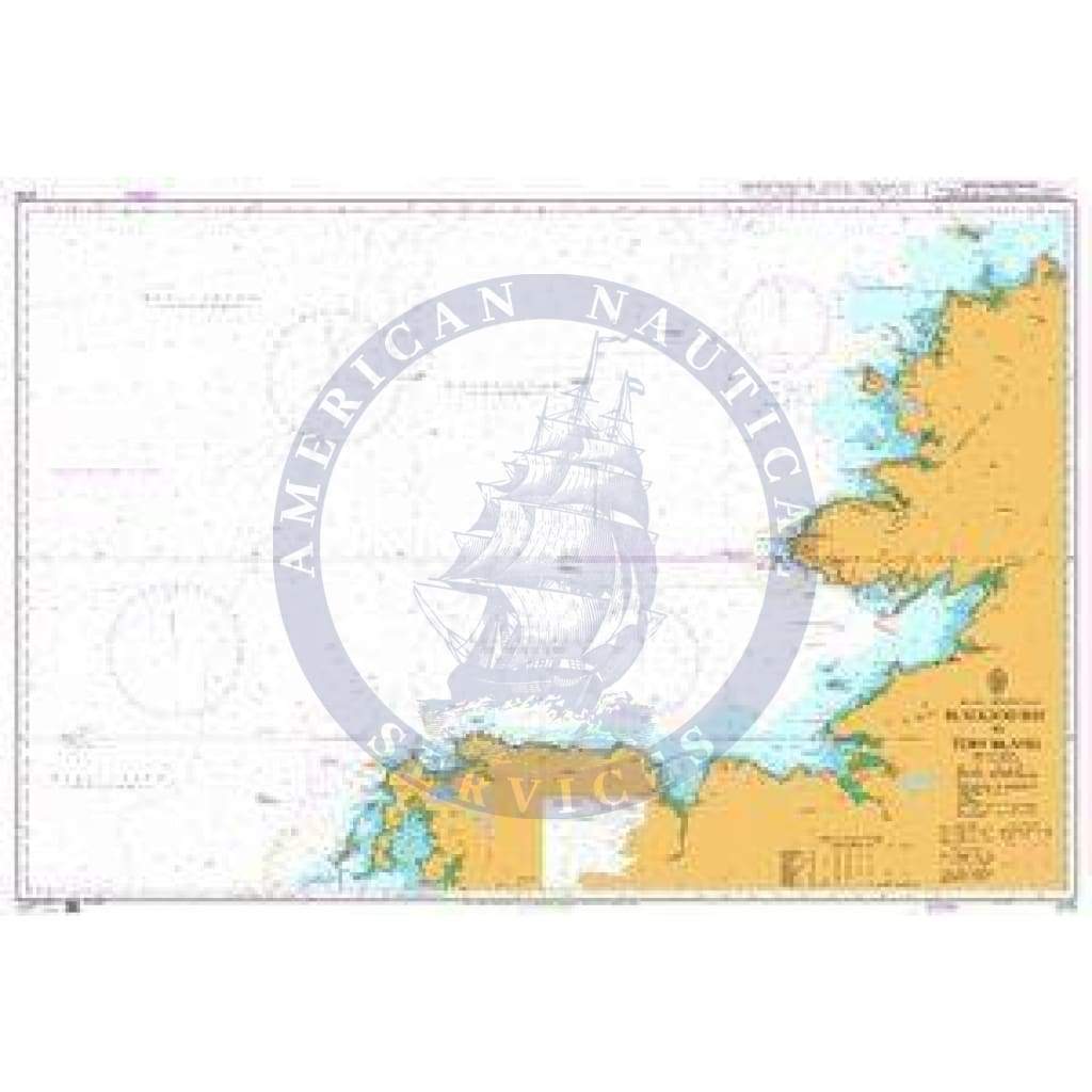 British Admiralty Nautical Chart 2725: Ireland - North West Coast, Blacksod Bay to Tory Island