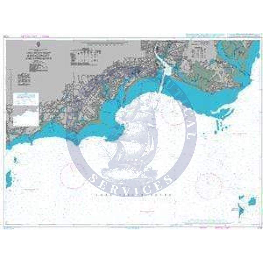 British Admiralty Nautical Chart 2726: United States - East Coast, Connecticut, Long Island Sound, Bridgeport and Approaches