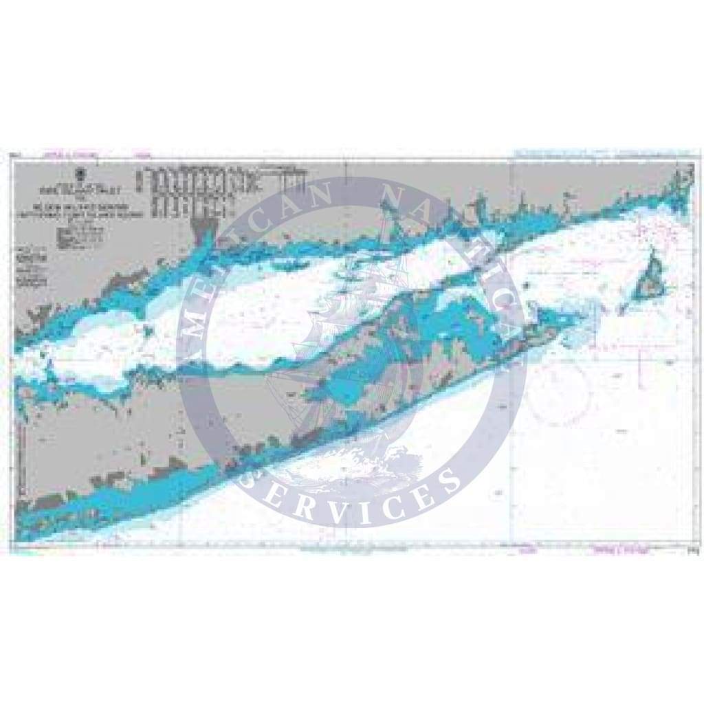 British Admiralty Nautical Chart 2754: Fire Island Inlet to Block Island Sound including Long Island Sound