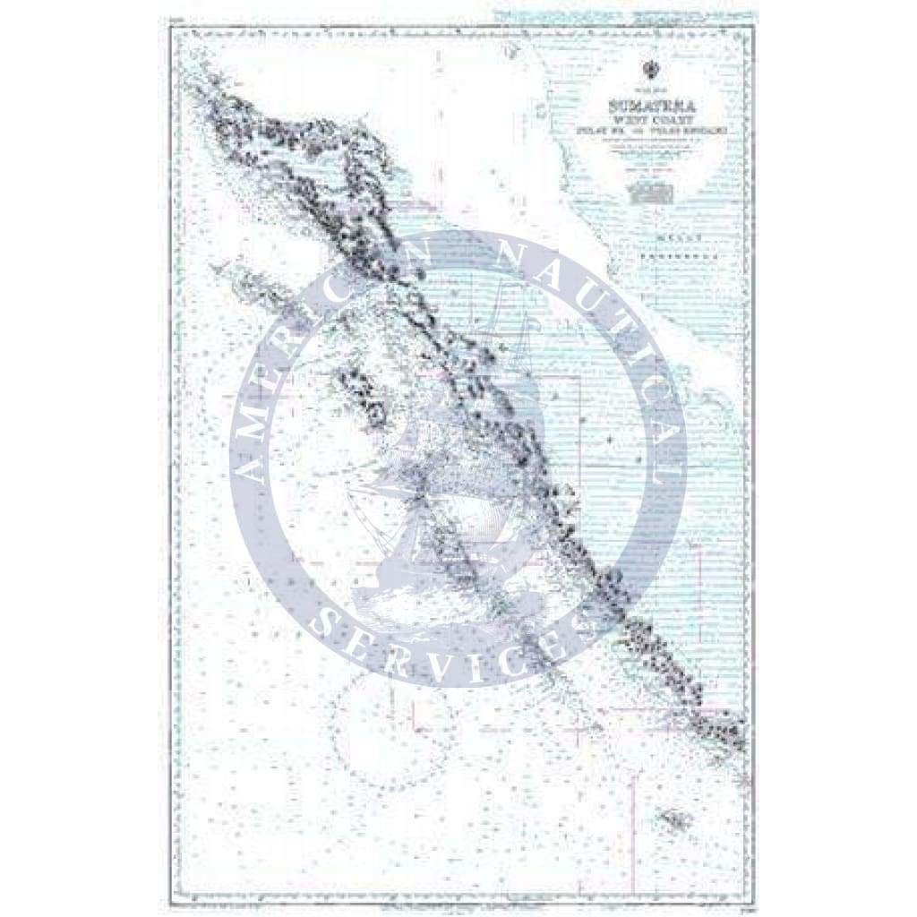 British Admiralty Nautical Chart 2760: Sumatera West Coast Pulau We to Pulau Enggano