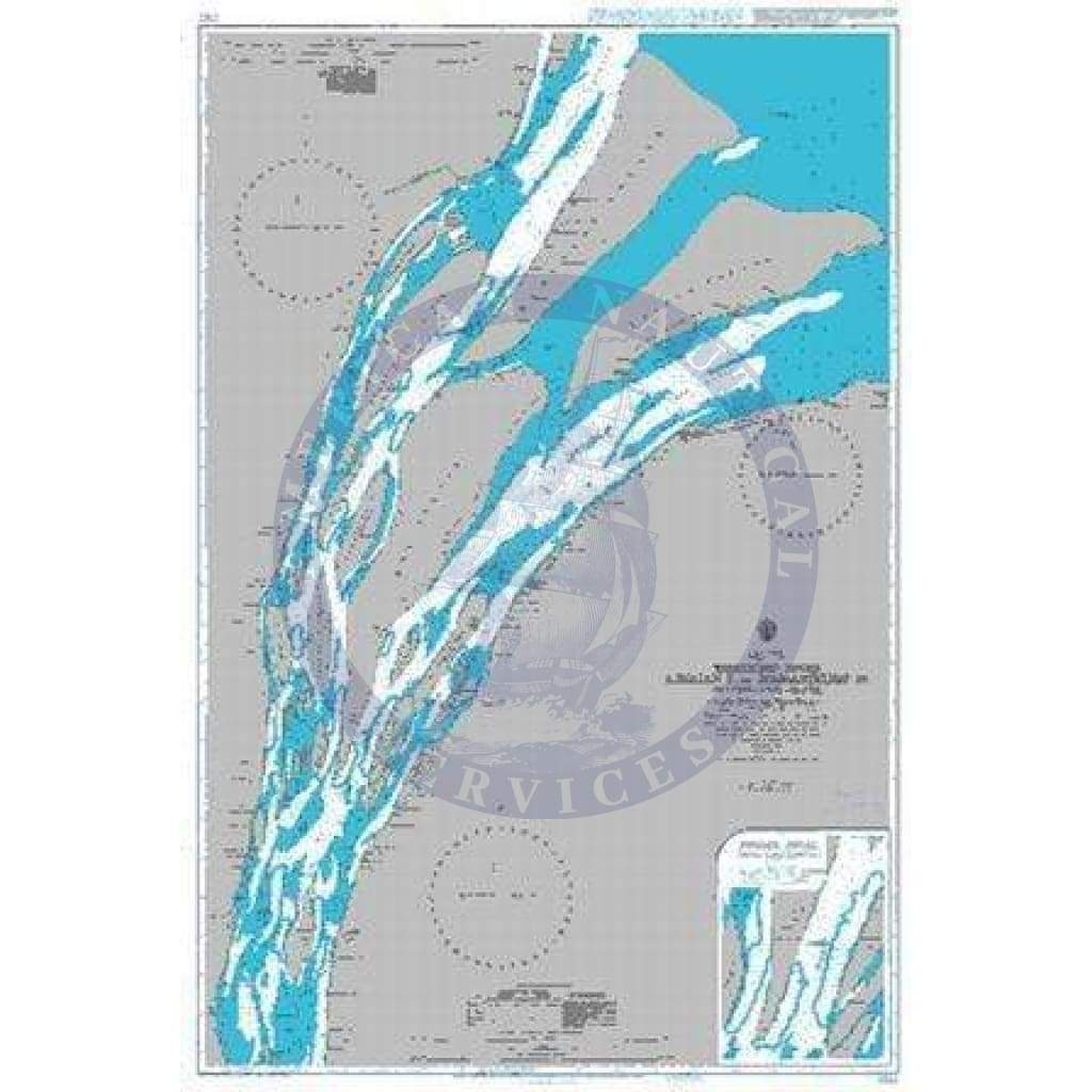 British Admiralty Nautical Chart 2782: Essequibo River - Leguin I. to Mamarikuru Is. including West Channel