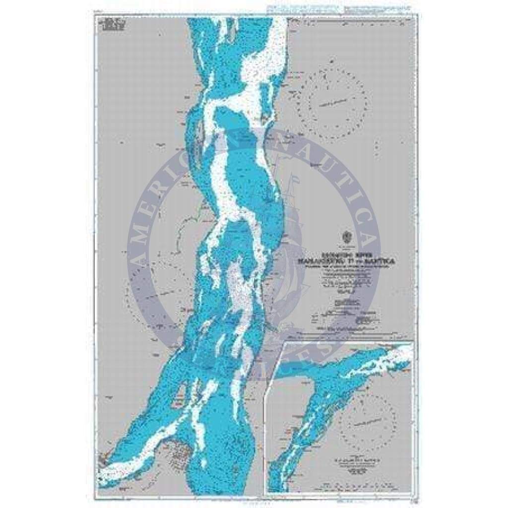 British Admiralty Nautical Chart 2783: Essequibo River - Mamarikuru Is. to Bartica including the Entrance to the Mazaruni River