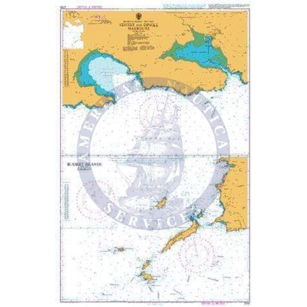 British Admiralty Nautical Chart 2790: Ireland – West Coast, Ventry and Dingle Harbours. Blasket Islands