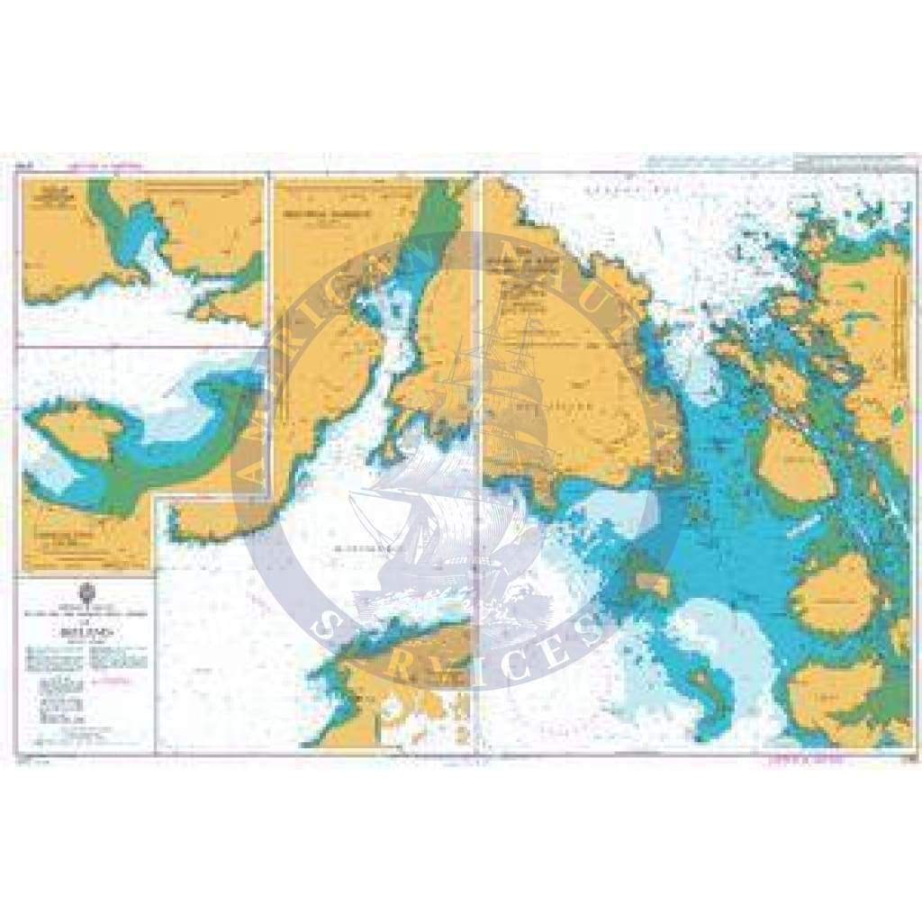 British Admiralty Nautical Chart 2792: Plans on the North - West Coast of Ireland