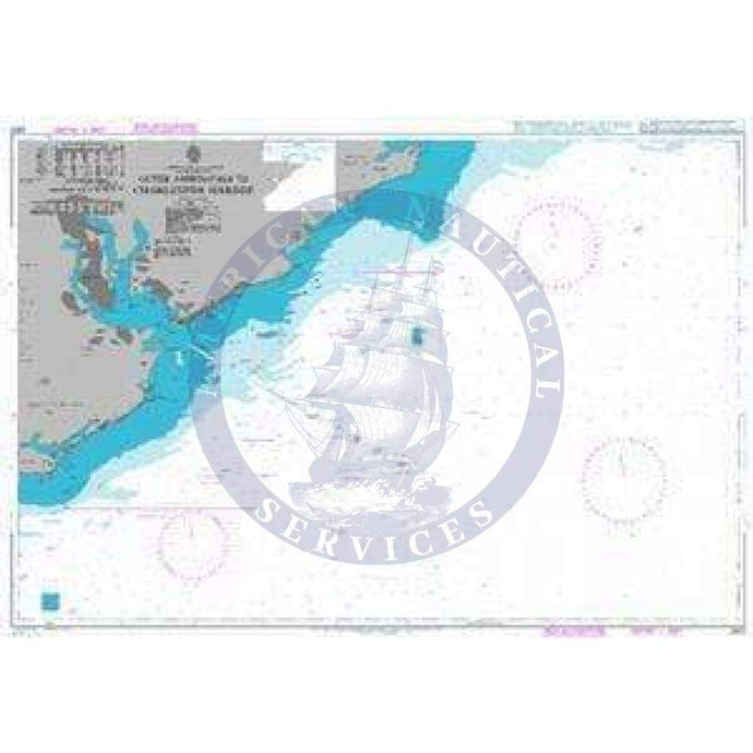 British Admiralty Nautical Chart 2803: Outer Approaches to Charleston Harbor