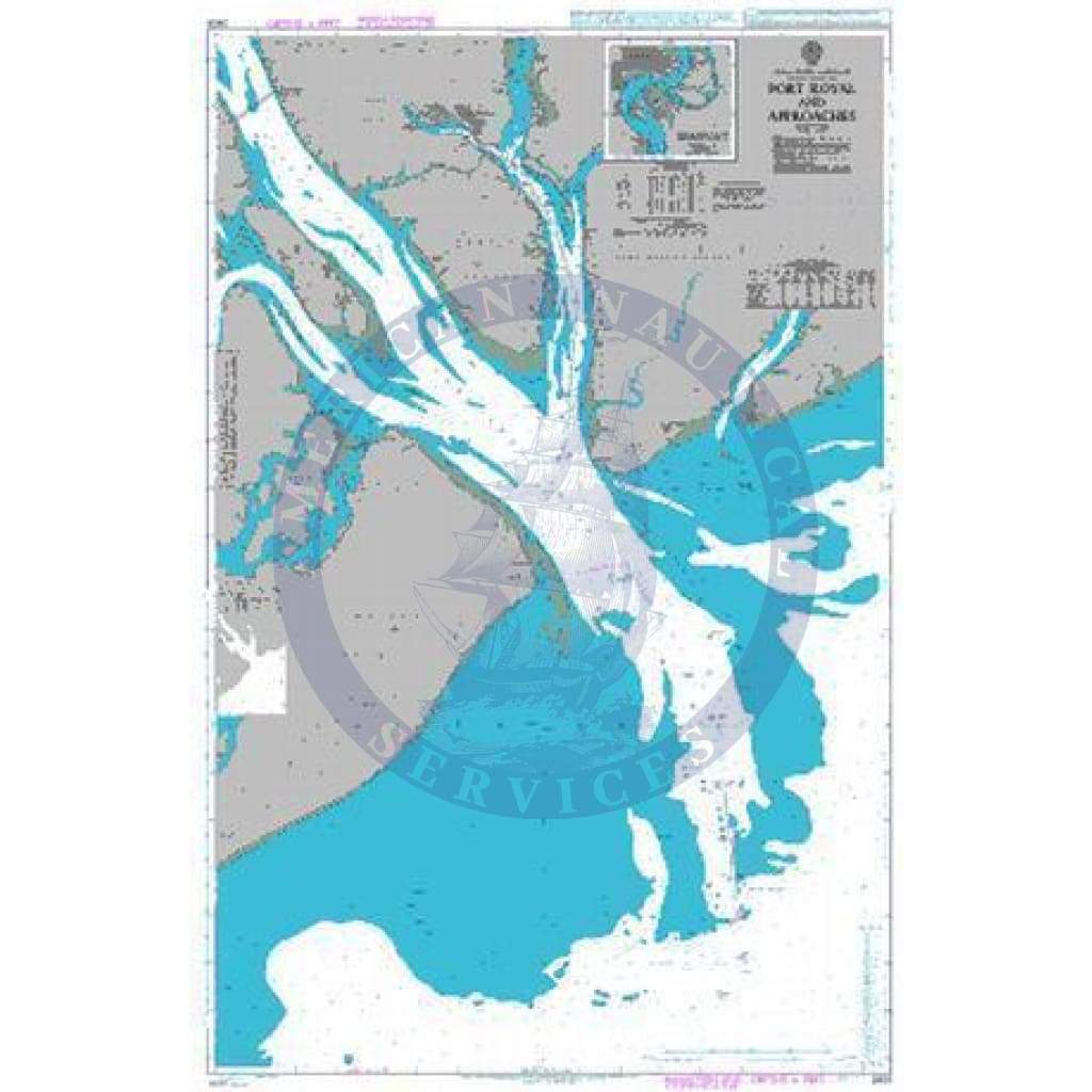 British Admiralty Nautical Chart 2805: Port Royal and Approaches