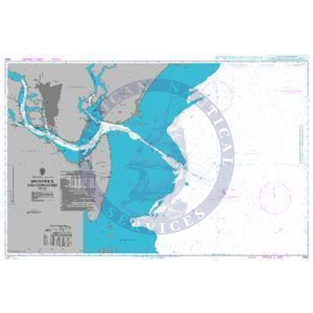British Admiralty Nautical Chart 2810: Brunswick and Approaches
