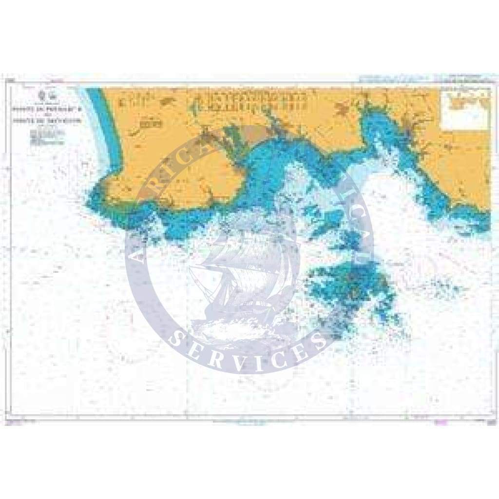 British Admiralty Nautical Chart 2820: Pointe de Penmarc`h to Pointe de Trevignon