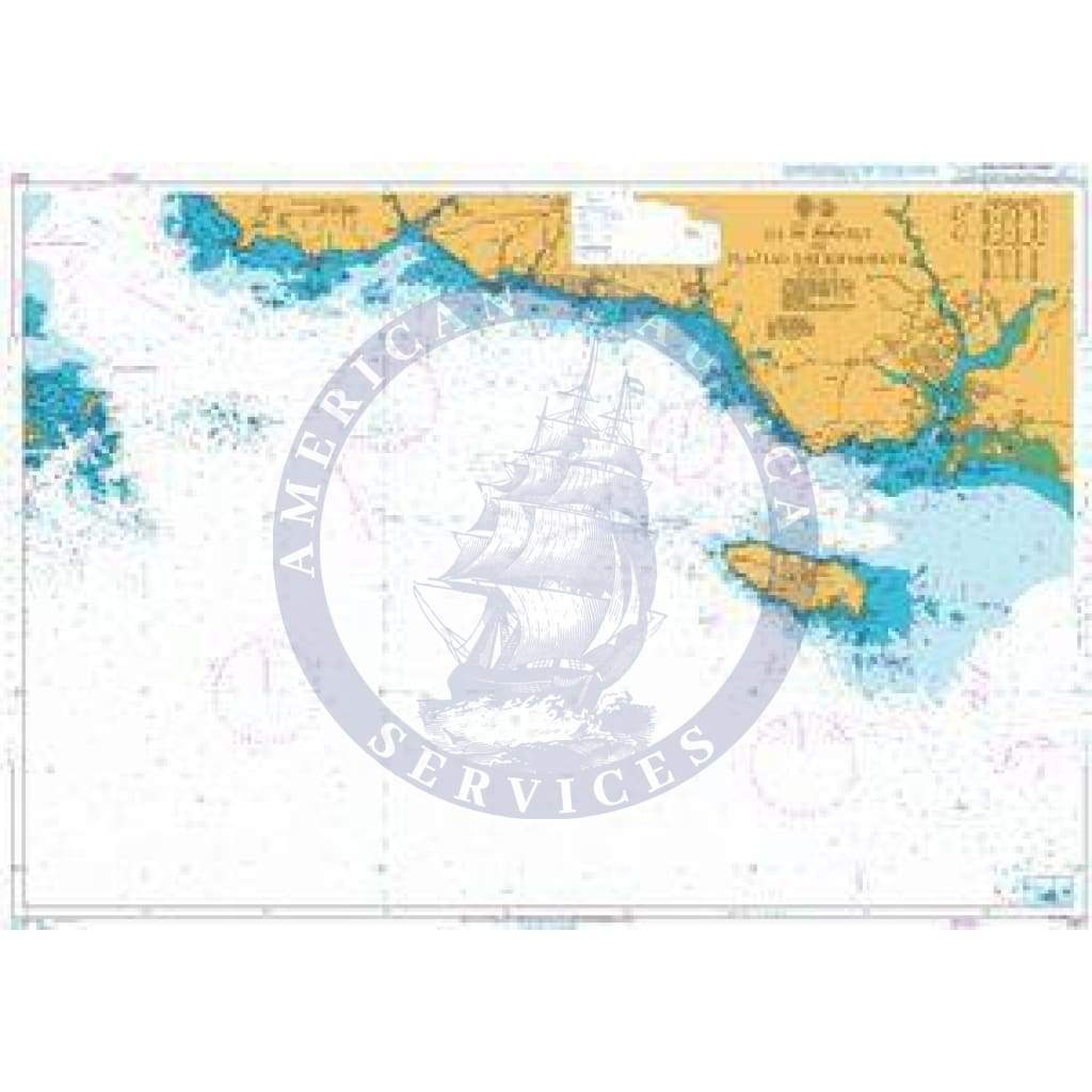 British Admiralty Nautical Chart 2821: Ile de Penfret to Plateau des Birvideaux