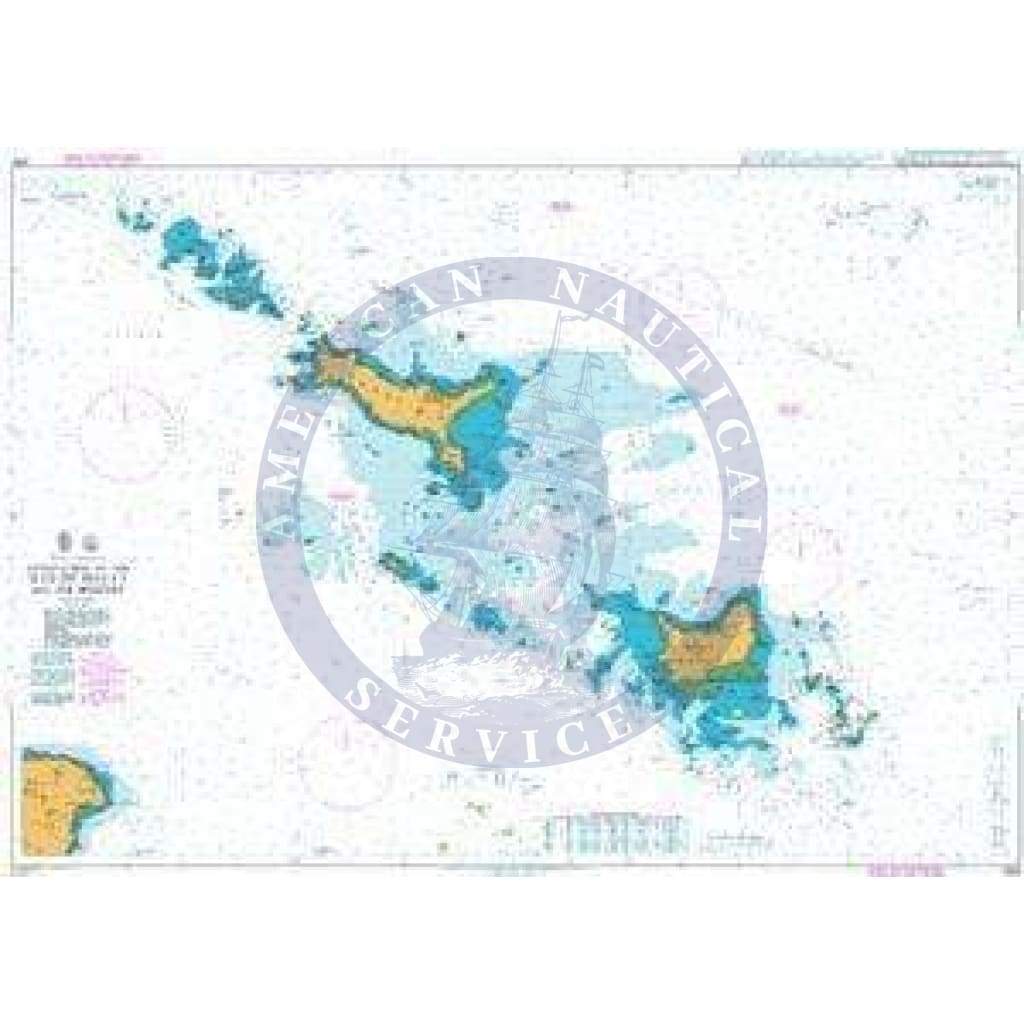 British Admiralty Nautical Chart 2835: Approaches to the Iles de Houat and de Hoedic