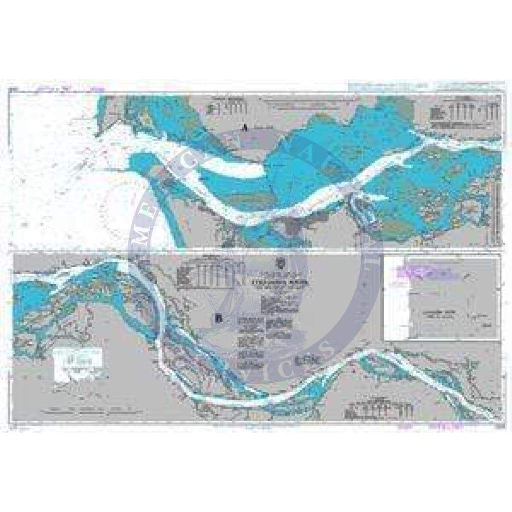 British Admiralty Nautical Chart 2839: Columbia River from the Entrance to Lord Island