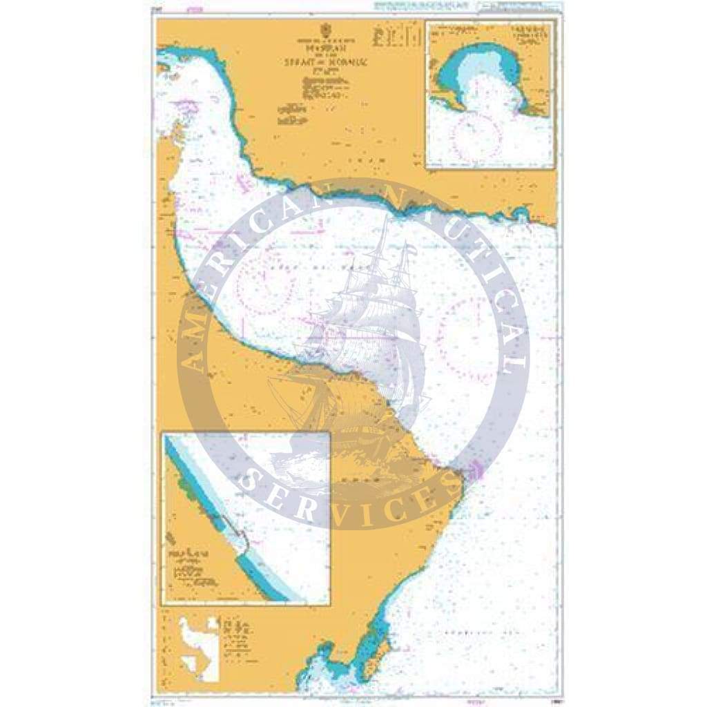 British Admiralty Nautical Chart 2851: Arabian Sea and Gulf of Oman, Masirah to the Strait of Hormuz