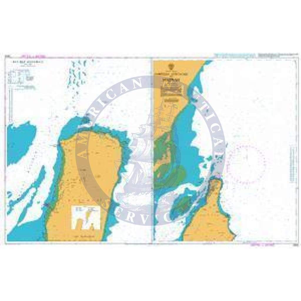 British Admiralty Nautical Chart 2854: Arabia – Oman, Northern Approaches to Maşīrah