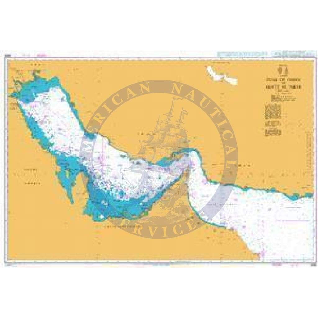 British Admiralty Nautical Chart  2858: Gulf of Oman to Shatt al `Arab