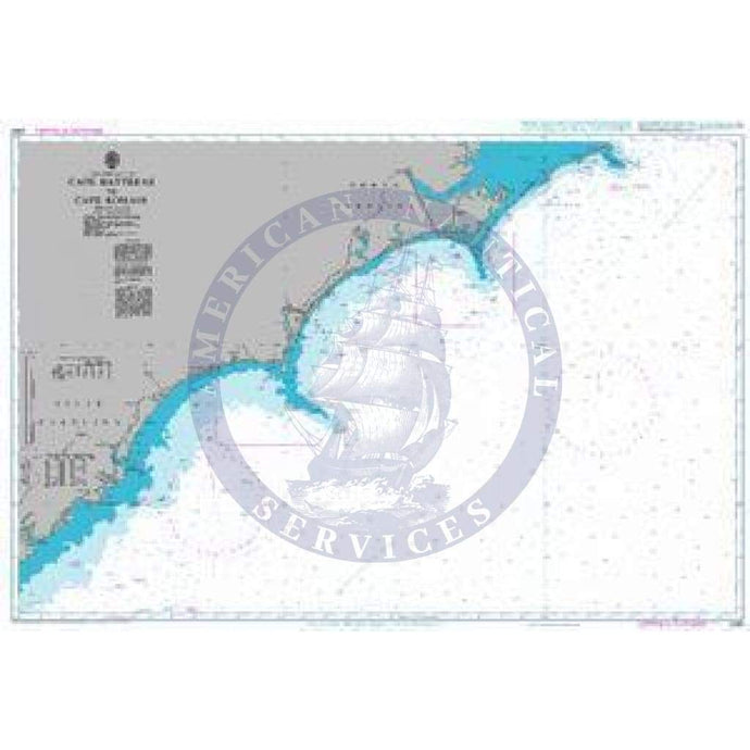 British Admiralty Nautical Chart 2864: Cape Hatteras to Cape Romain