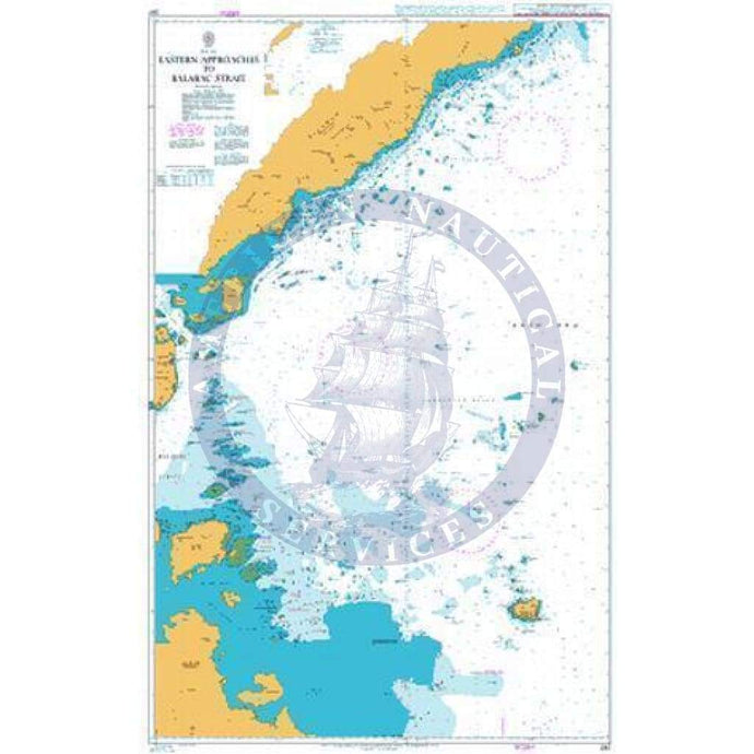 British Admiralty Nautical Chart 287: Eastern Approaches to Balabac Strait