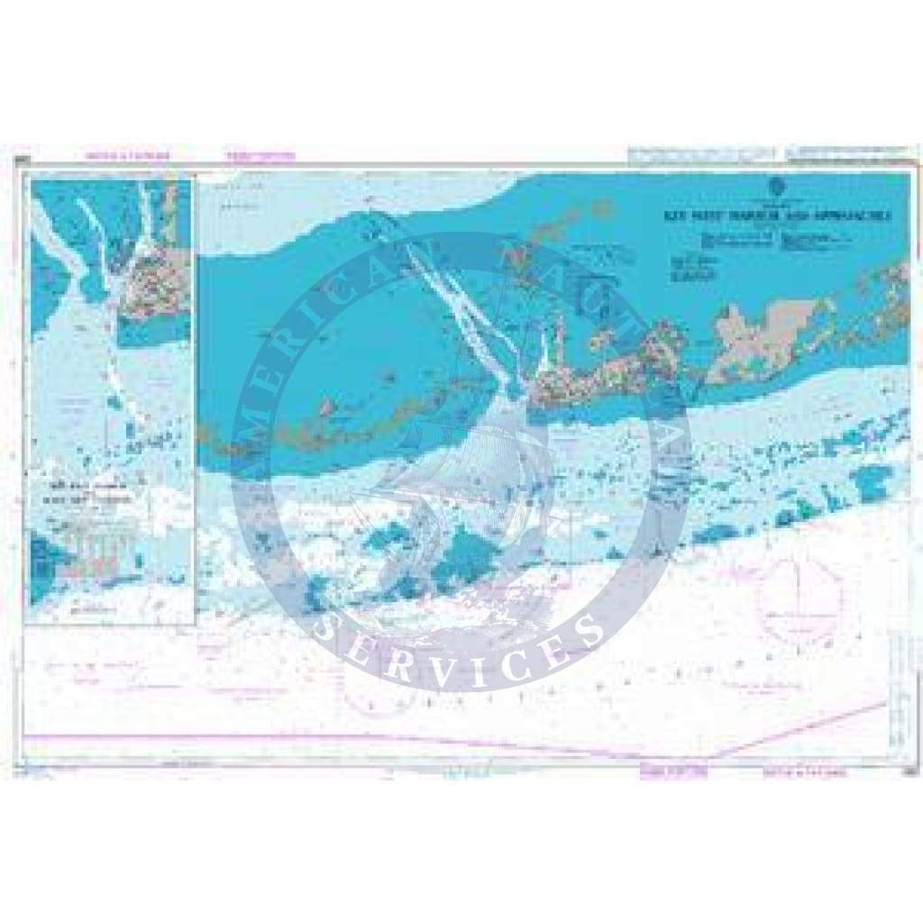 British Admiralty Nautical Chart  2881: Key West Harbor and Approaches