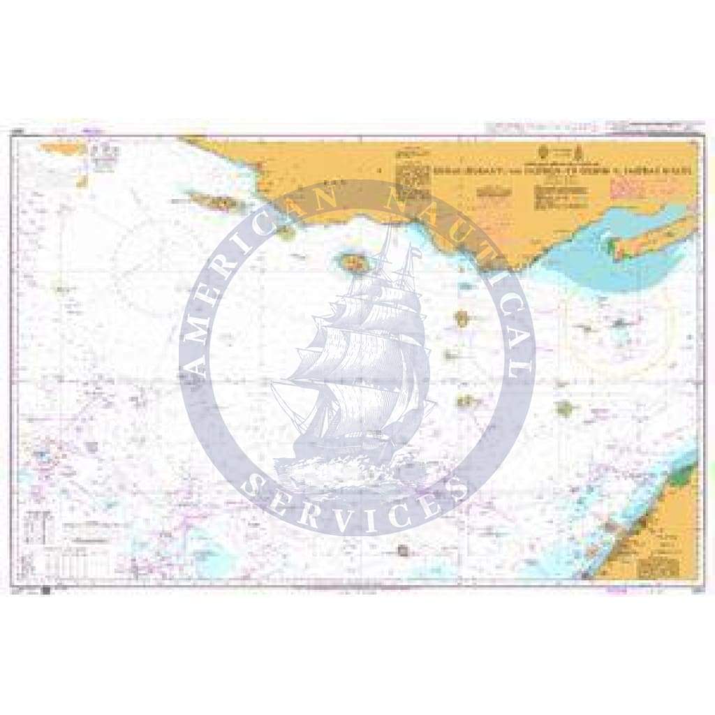 British Admiralty Nautical Chart 2887: Dubai (Dubayy) and Jazireh-ye Qeshm to Jazirat Halul
