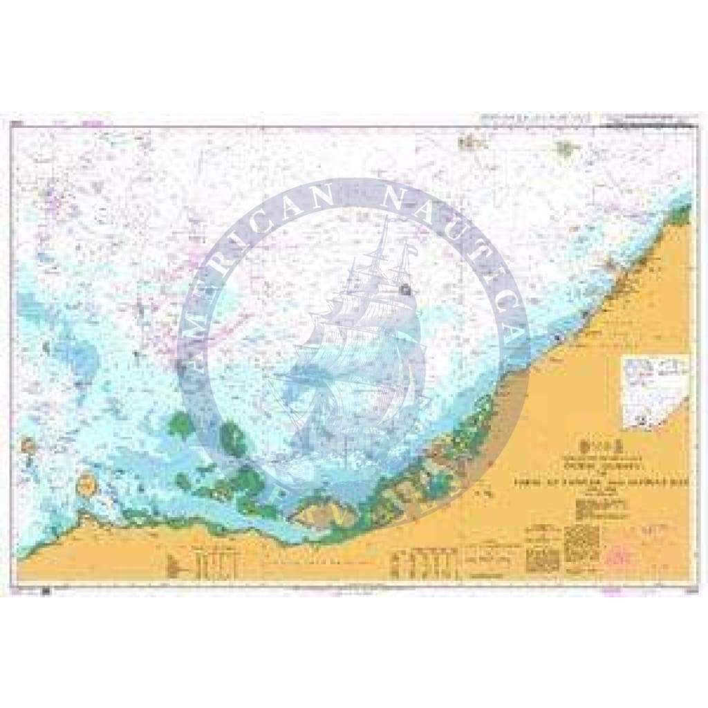 British Admiralty Nautical Chart 2889: Dubai (Dubayy) to Jabal az Zannah and Jazirat Das