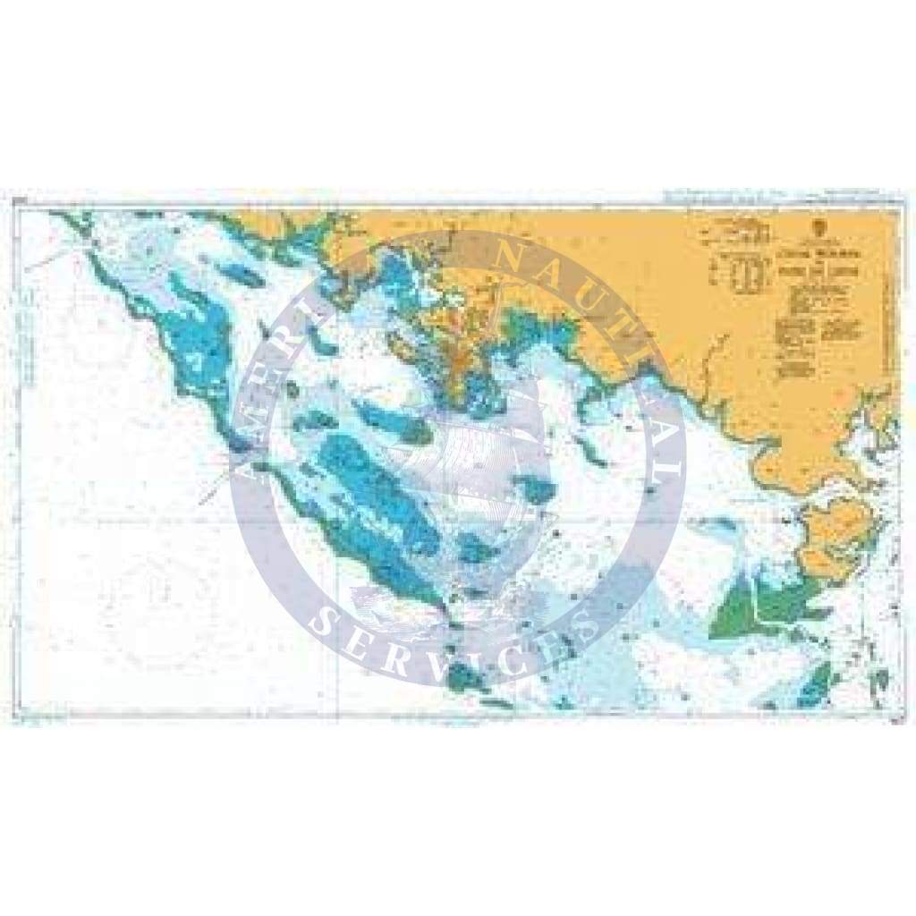 British Admiralty Nautical Chart   2907: Canal Woodin to Passe de Uitoe